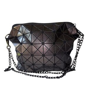 Issey Miyake Bao Bao Prism Geometric Crossbody Bag Metallic New